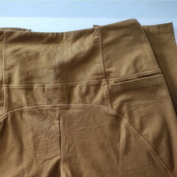 Women With Control Brown Leggings Activewear Full Length Straight Pockets XS‎ - Picture 8 of 8